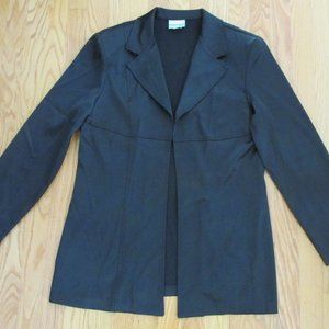 FASHION BUG WOMEN'S SIZE L (12) SUIT BLACK JACKET & SKIRT STRETCH MADE IN USA